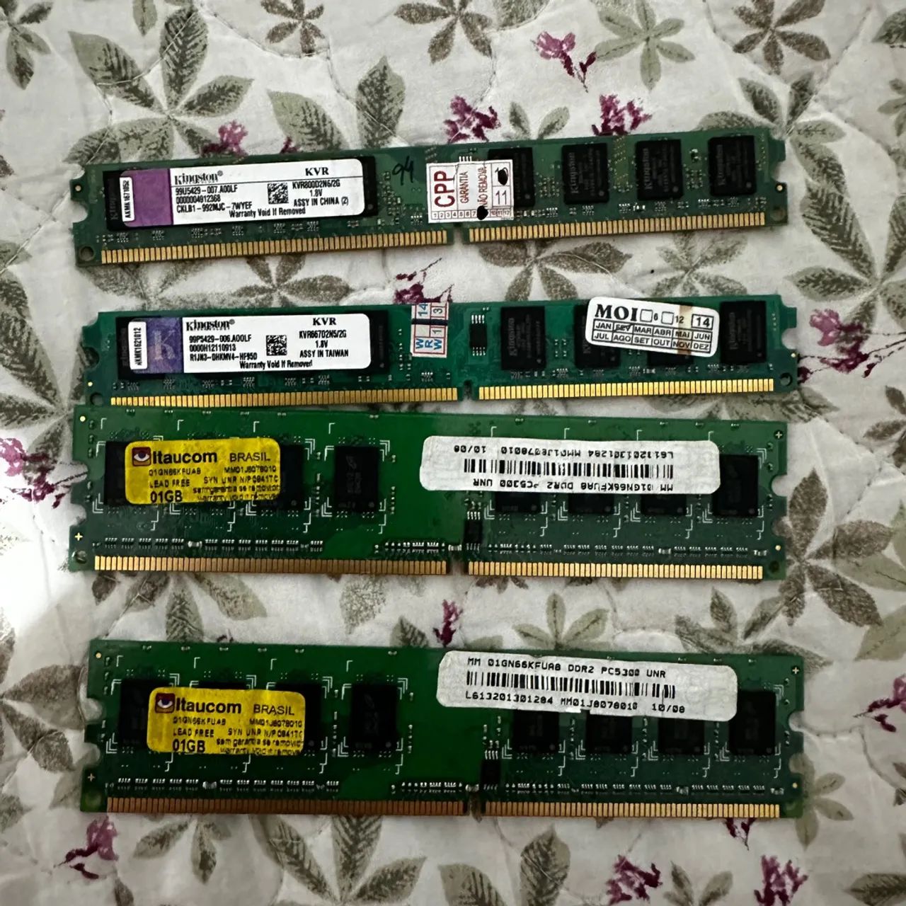 Memórias Ram DDR 2 1gb