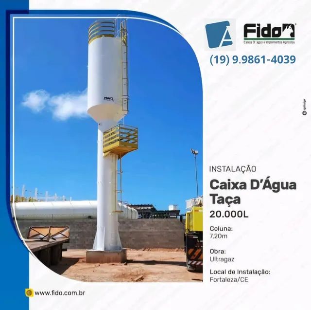 CAIXAS D'ÁGUA E RESERVATÓRIOS METÁLICOS