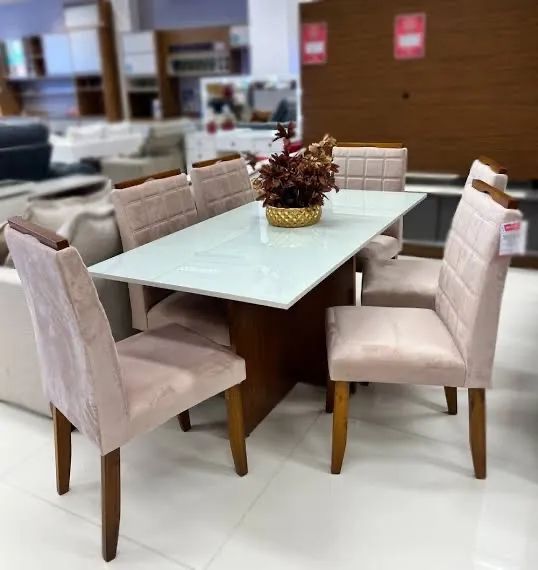 Mesa com 6 cadeiras Los Angeles luxo - ENTREGA HOJE !!! 