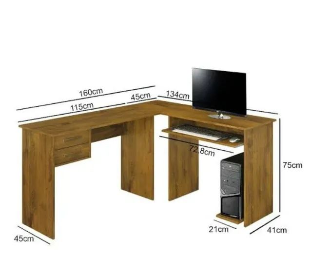 mesa escrivaninha em L triunfu  - Foto 2