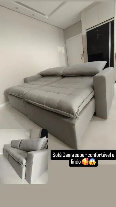 Essa maravilhosa opção de sofá sem caixaria ótimiza seu espaço com muito conforto 
