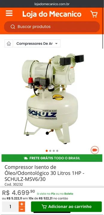 Compressor Odontológico isento de óleo  - Foto 5