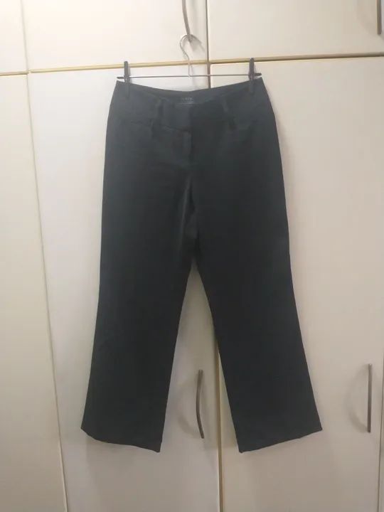 Calça preta reta da Mixed - Foto 5