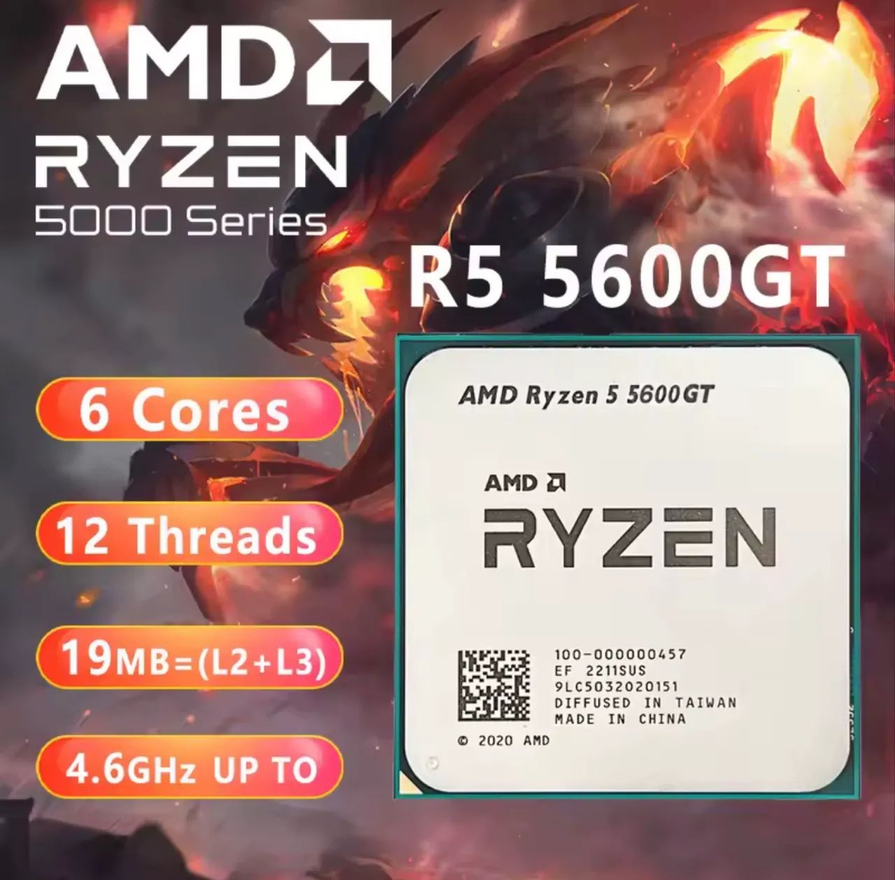 AMD Ryzen 5 5600GT Processor (Integrated Graphics) - SEALED + INVOICE64312424253570120