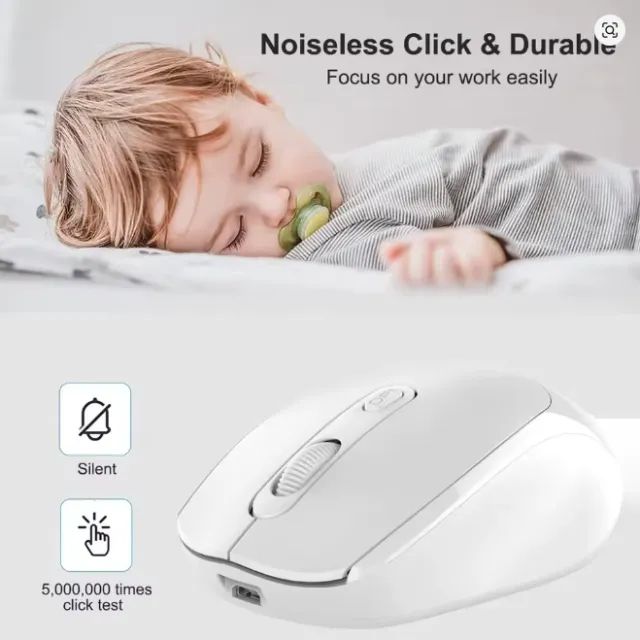 Mouse sem fio 2.4G Bluetooth Ergonômico Óptico PC Laptop Silencioso sem fio para Windows 