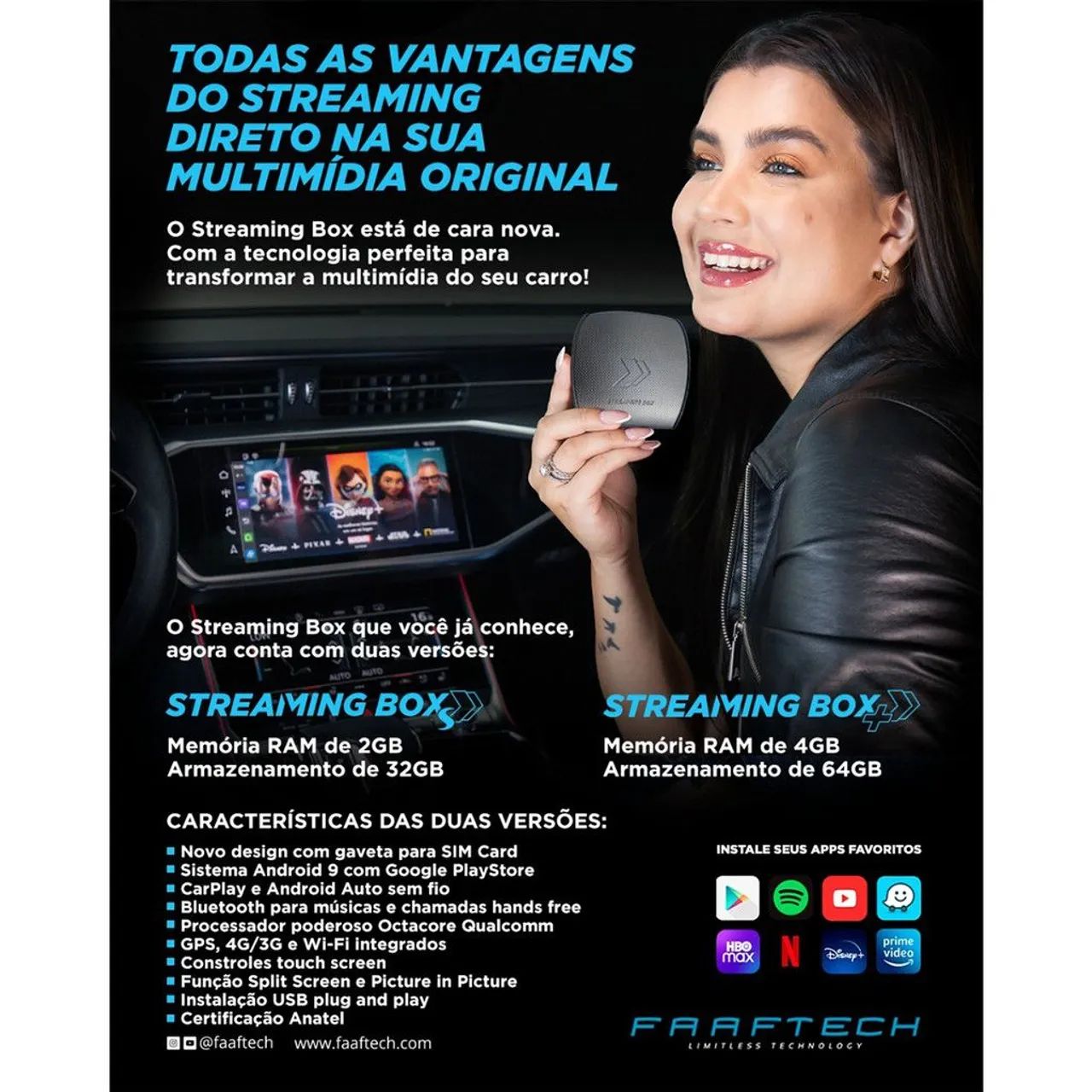 STREAMINGBOX FAAFTECH 64GB NOVO - Foto 2