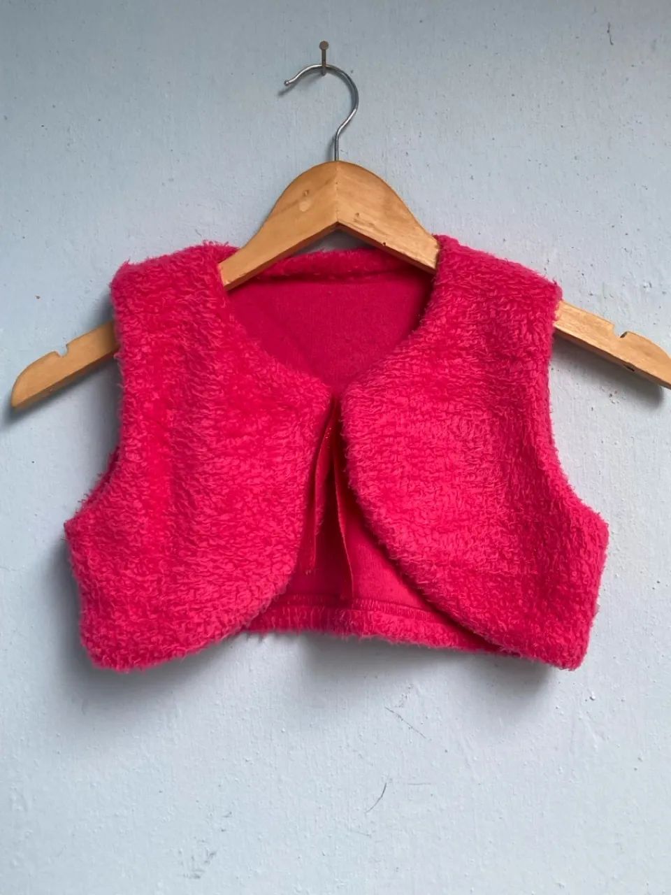 Colete de Pelinho Infantil Rosa, Tam 10