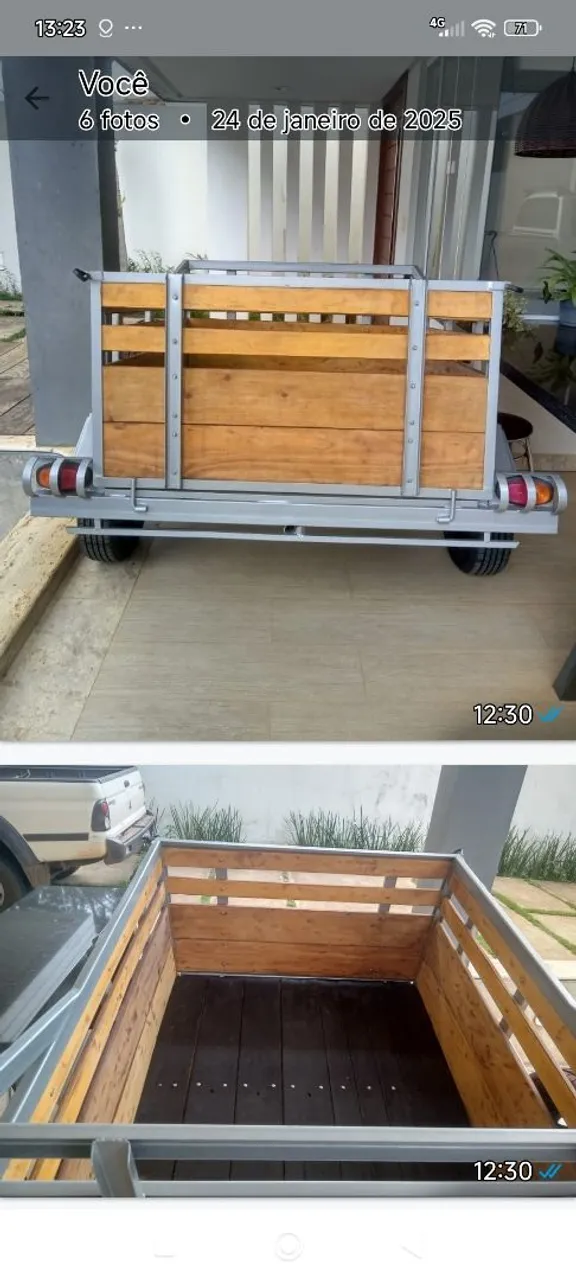 Carretinha Nova com 3 pneus sem uso. Não emplacada.