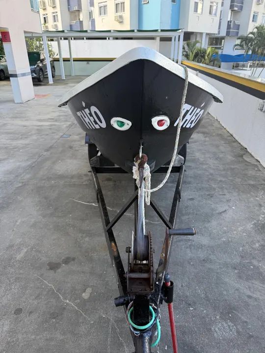 Lancha + motor yamaha 15hp + carreta rodoviária - Foto 6