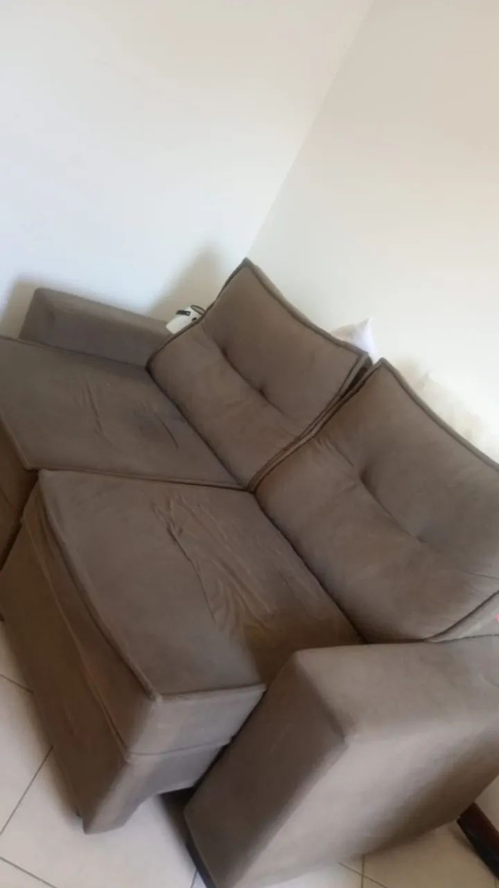 Sofá 2 Lugares Marrom - Usado64842829382913120