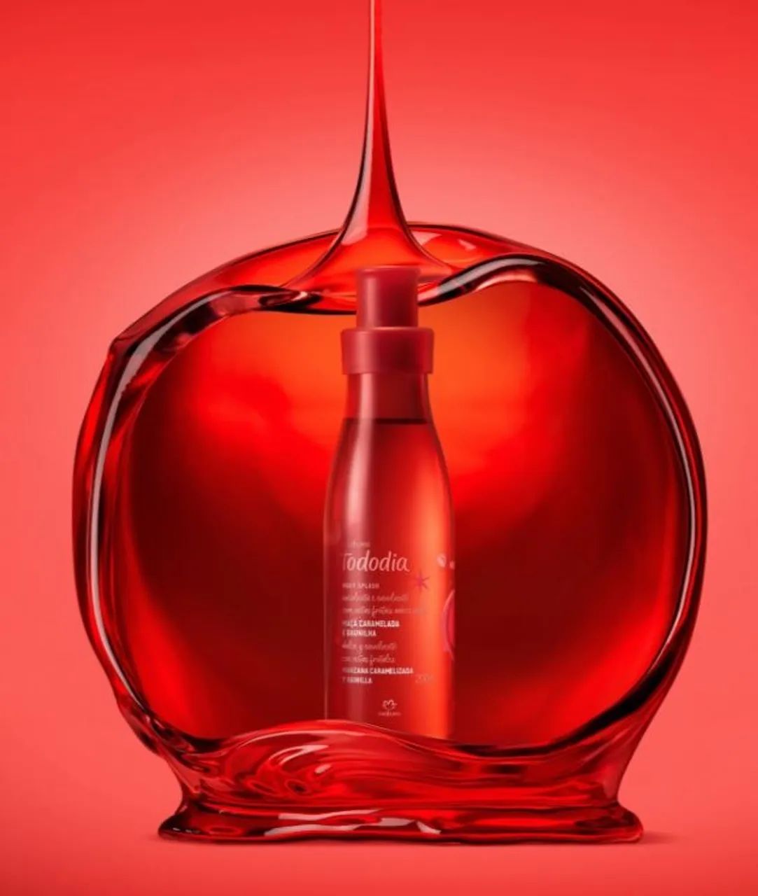 Body Splash Tododia Maçã Caramelada e Baunilha 200 ml - Natura - Foto 4