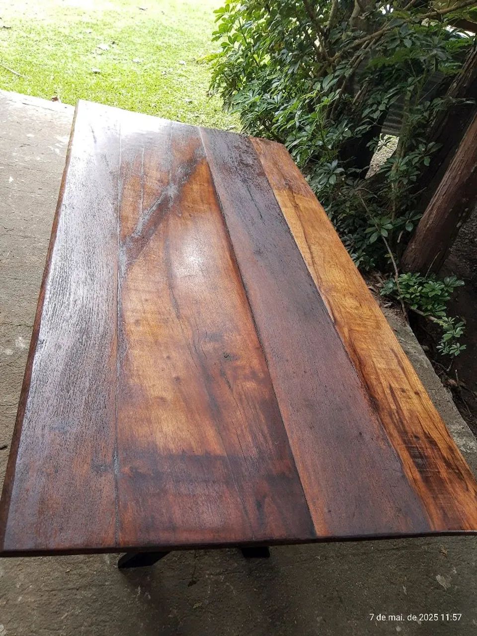 Mesa de Jantar em Madeira Maciça com Base em X - Foto 4