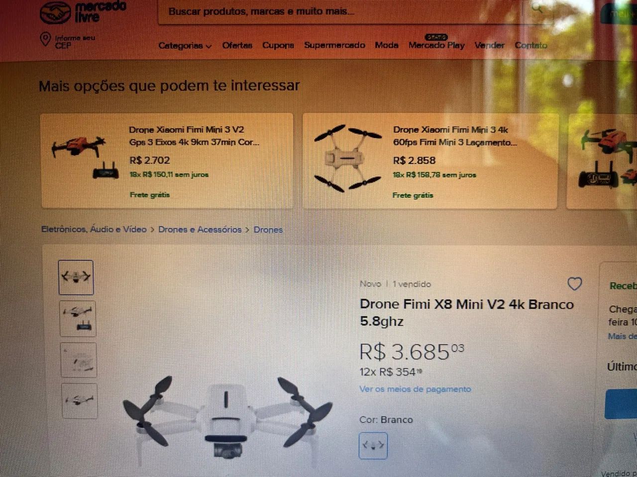 Drone FIMI X8 Mini - (sem bateria) Novo na Caixa, com nota fiscal - Foto 2