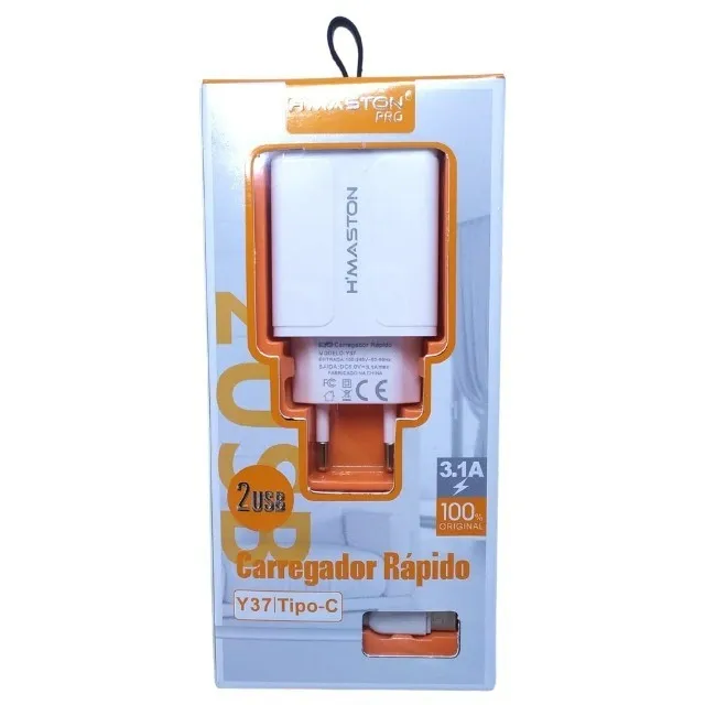 Carregador Tipo C Hmaston Completo Y37/Tipo-C