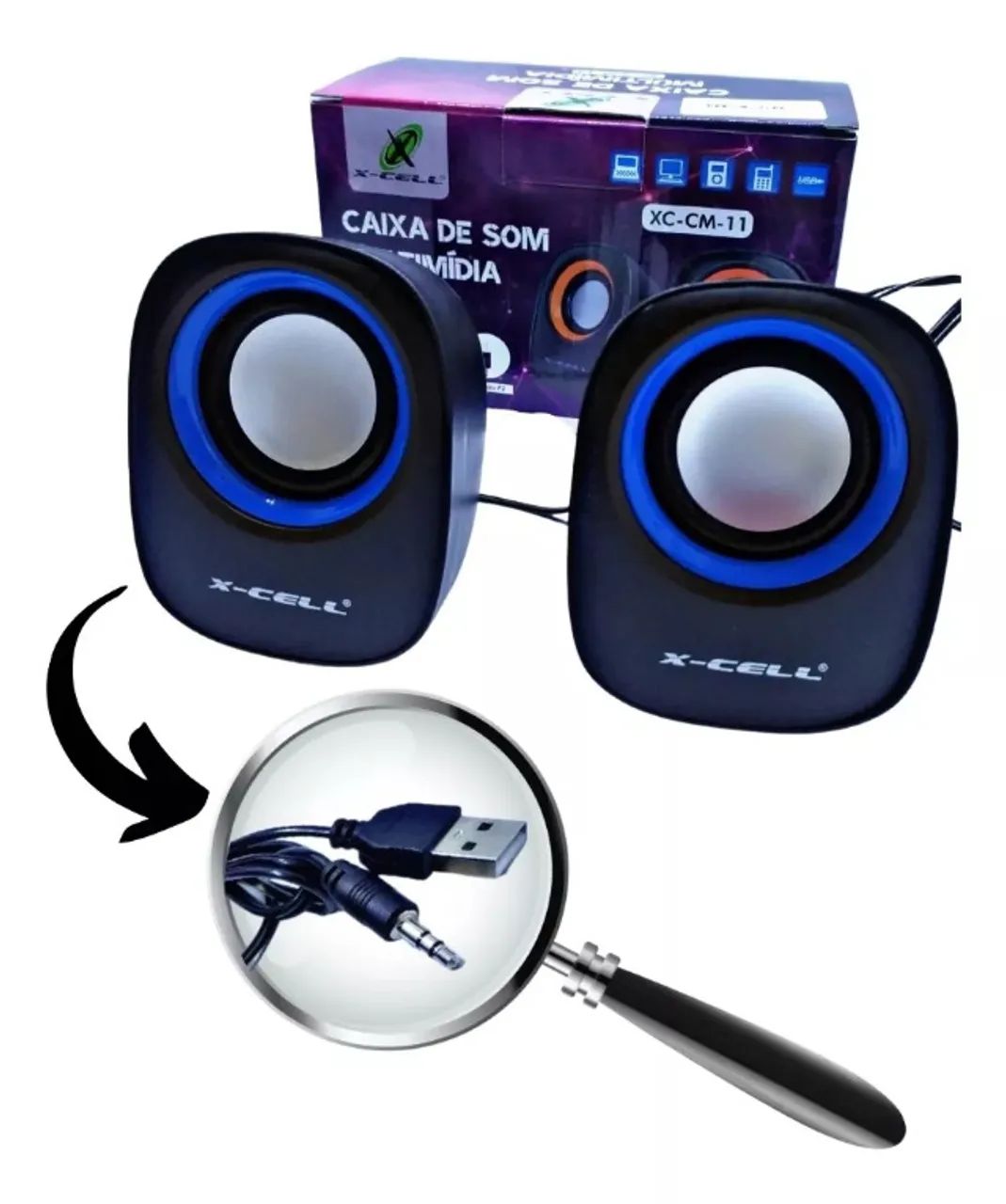Caixa de Som Multimídia X-Cell 5W - Foto 5