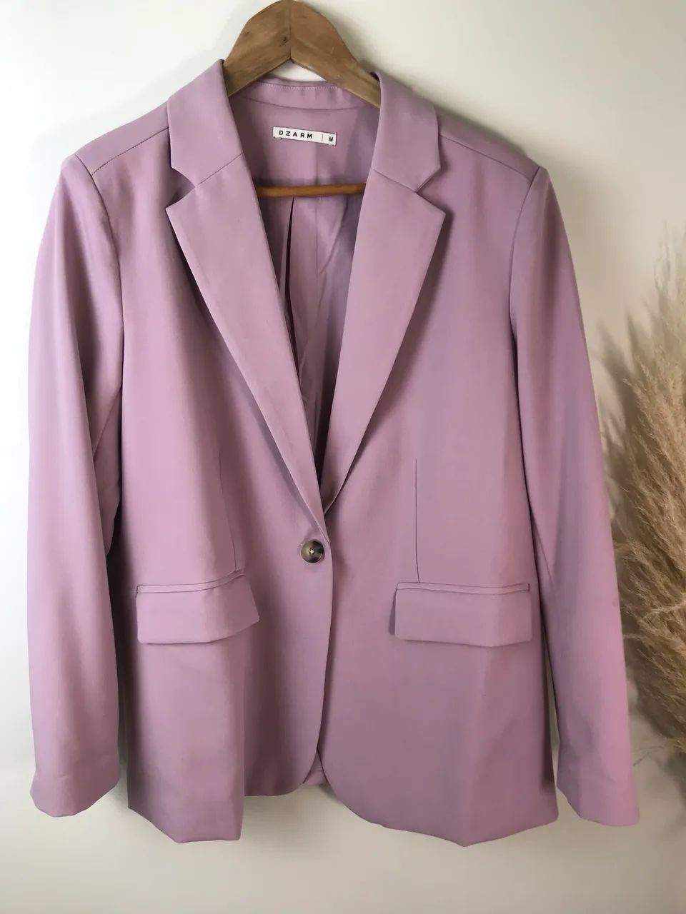 Blazer reto alongado roxo dzarm M (novo) - Foto 2