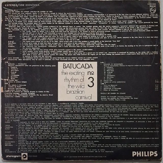 Lp - Batucada Nº 03 - 1971 - Foto 2