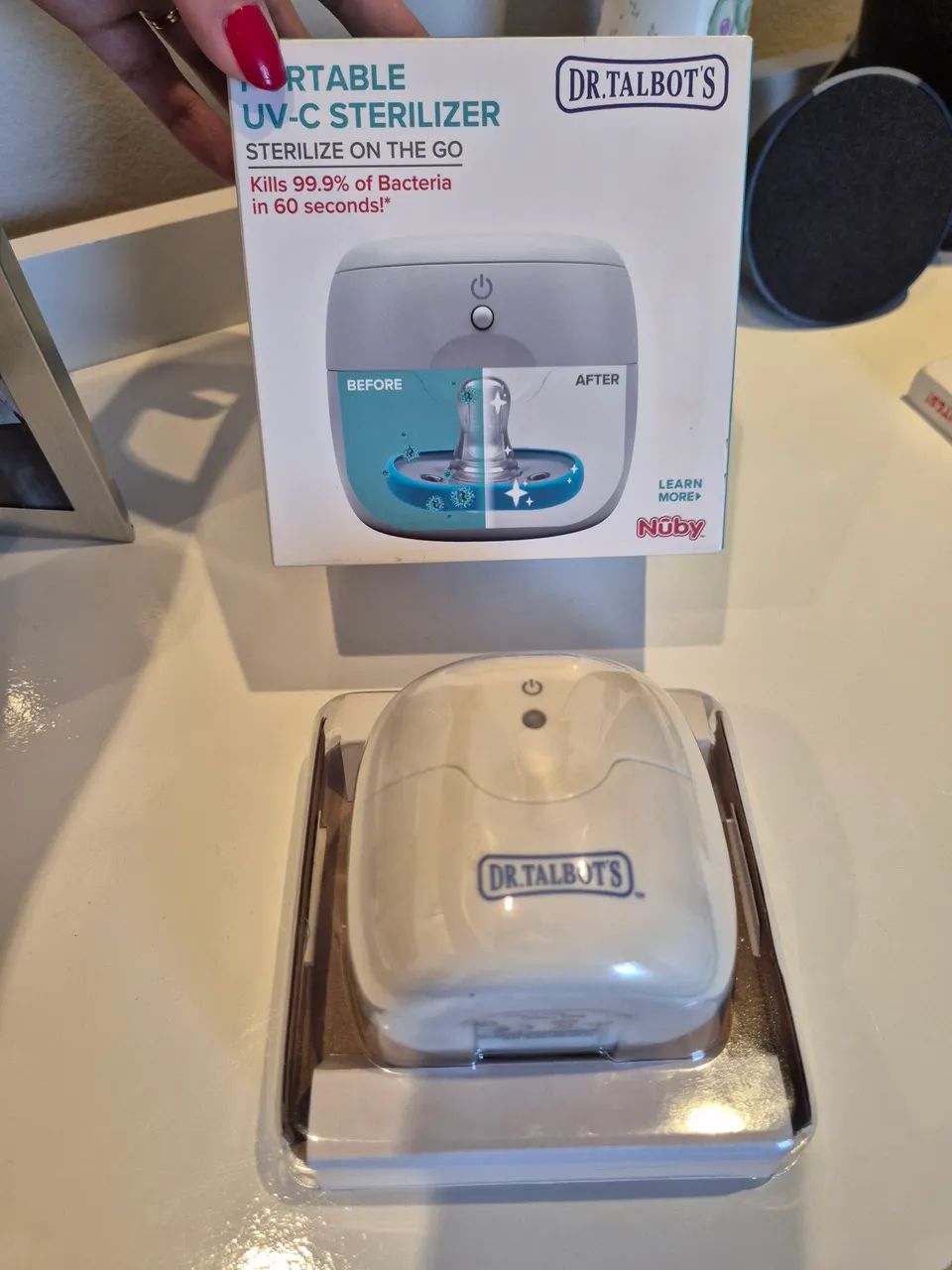 Esterilizador de chupeta/bico portátil 