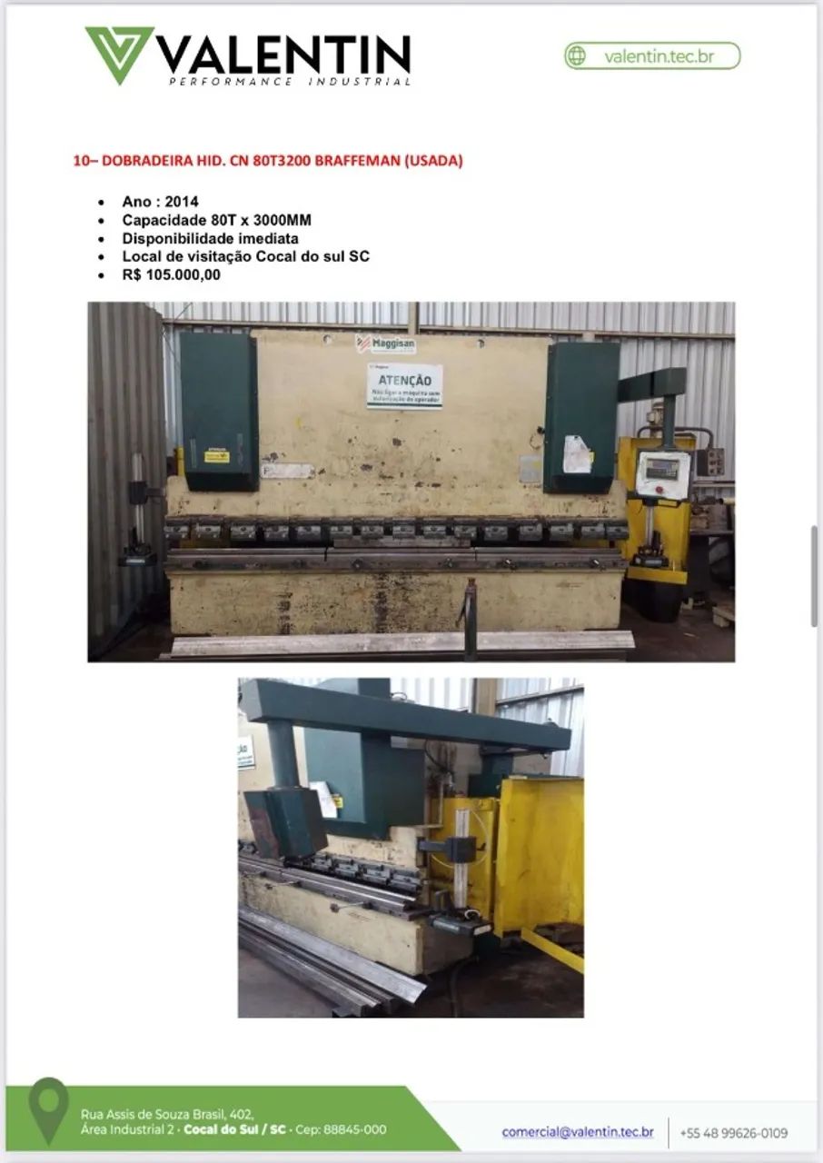 DOBRADEIRAS CN E CNC USADAS, EM ÓTIMO ESTADO PARA USO NA SUA EMPRESA. - Foto 2