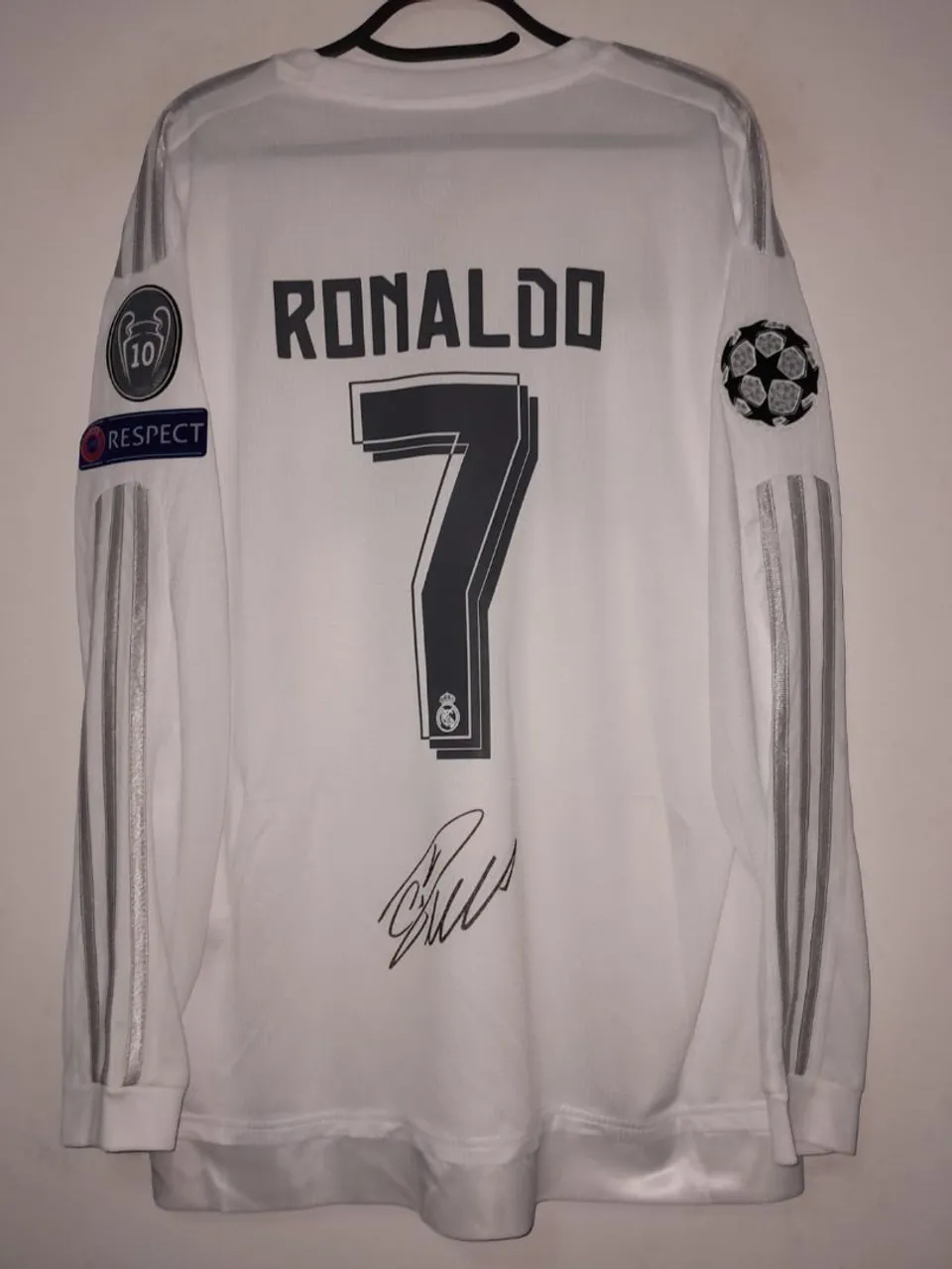 Camisa Real Madrid Final Champions 2015 / 2016 #7 Ronaldo Autografada Certificada