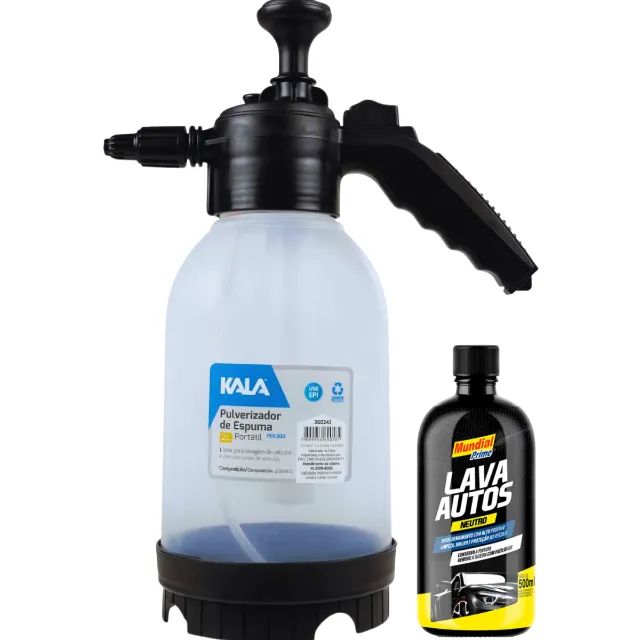 pulverizador snowfoam com shampoo liquido para carros