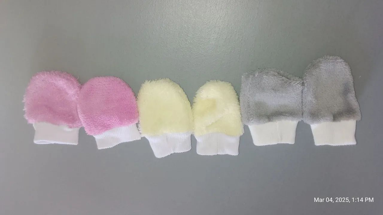 Luvas de Bebê - Pacote com  3 pares - Foto 2