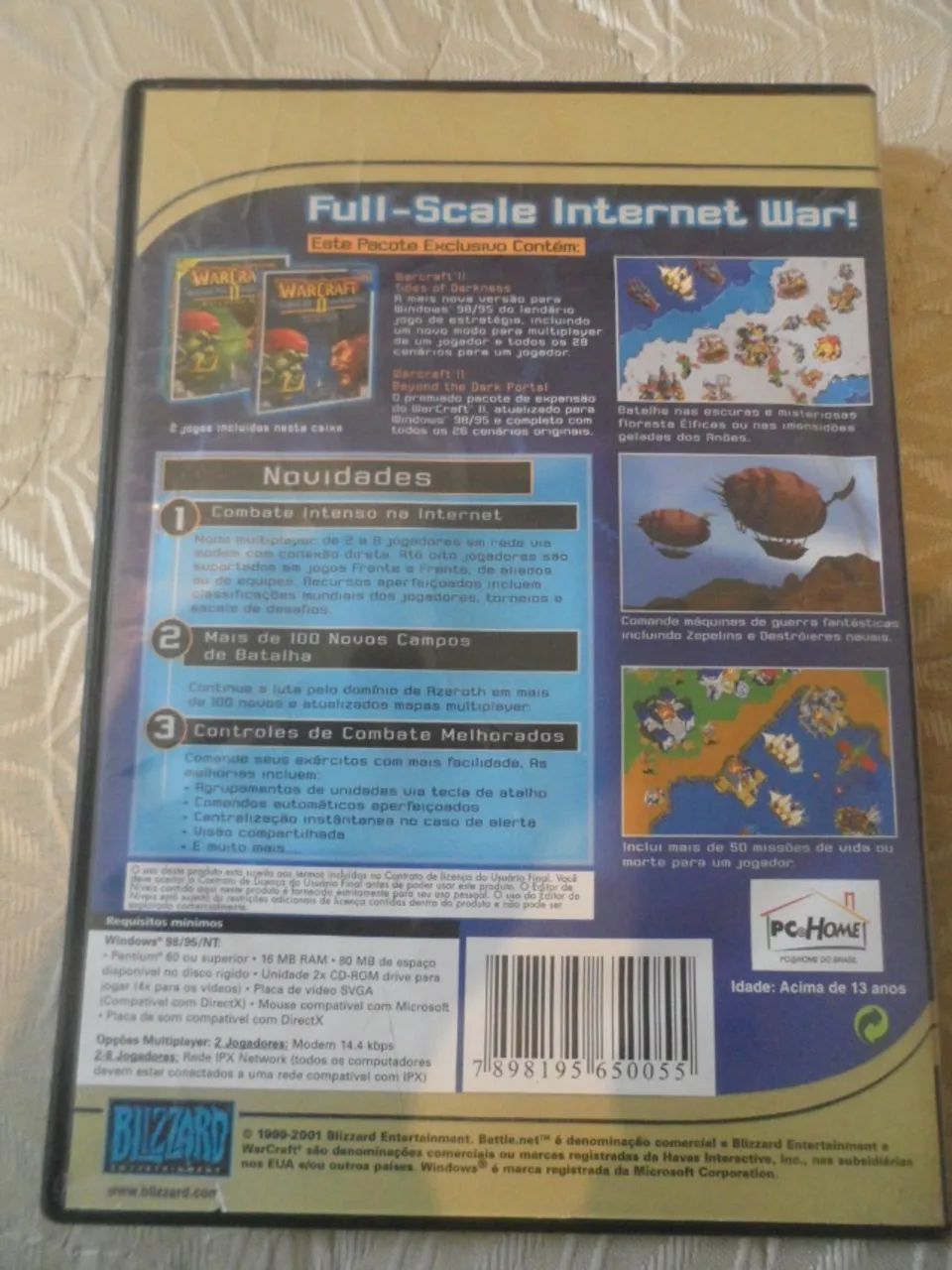 PC CD Rom Warcraft II Tides of Darkness Blizzard 2 discos sem manual - Foto 3