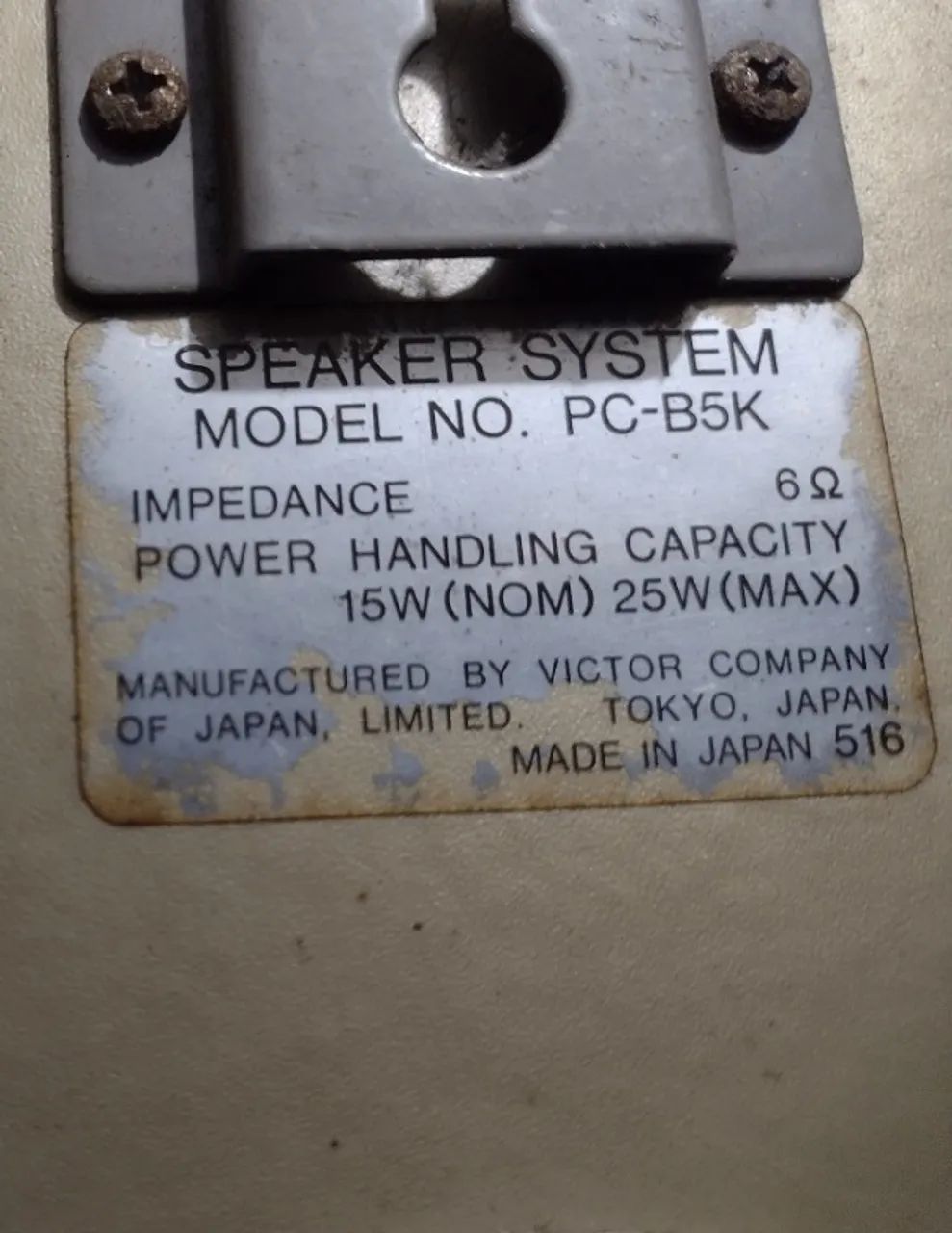 Par de caixas para o Micro System JVC PC-B5K - Made in Japan