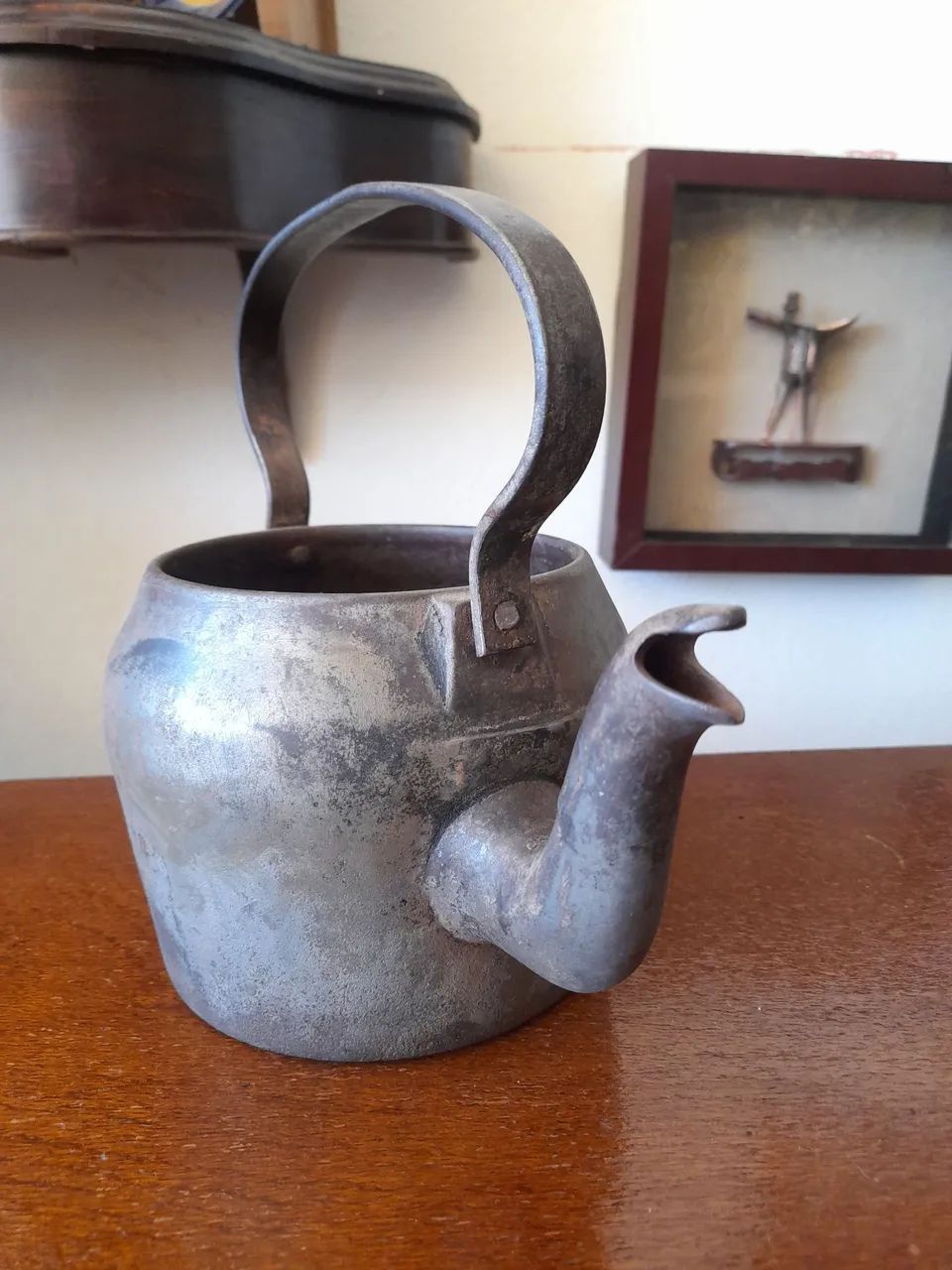 Chaleira de ferro antiga - Foto 2