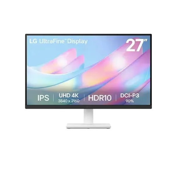 Monitor LG UltraFine Smart 4K 27" UHD IPS, HDR10, DCI-P3 90%, 27US500-W, Novo, Lacrado