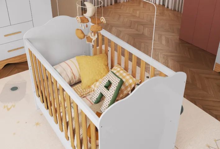 Berço Cama Americano Clara Peroba, 100% MDF  - Foto 4