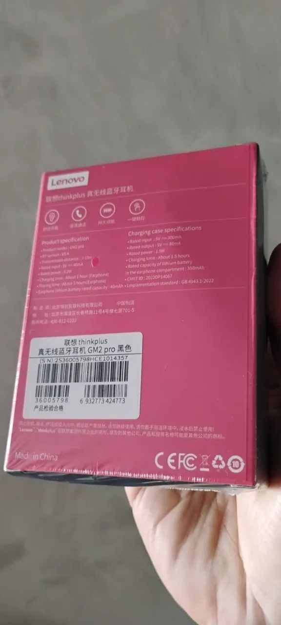 Fones de Ouvido Bluetooth - GM2 PRO - Lenovo - Novo - Foto 2
