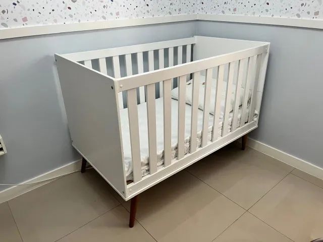 Berço americano / Mini cama com colchão e protetor impermeável