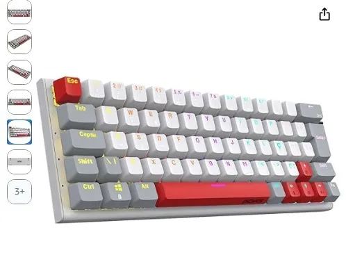 TECLADO MECÂNICO GAMER PCYES KUROMORI 60% WHITE GHOST - SWITCH BLUE - LED RAINBOW  - Foto 2