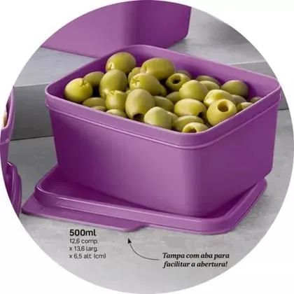 Tupperware Basic Line Lilás amora novo e original pote  - Foto 3