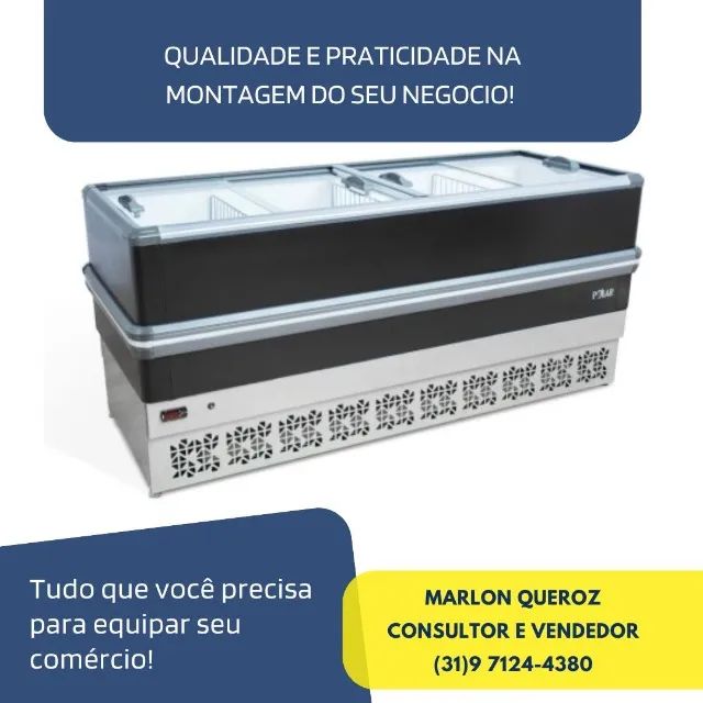 Ilha de Congelados Preta Polar 220v