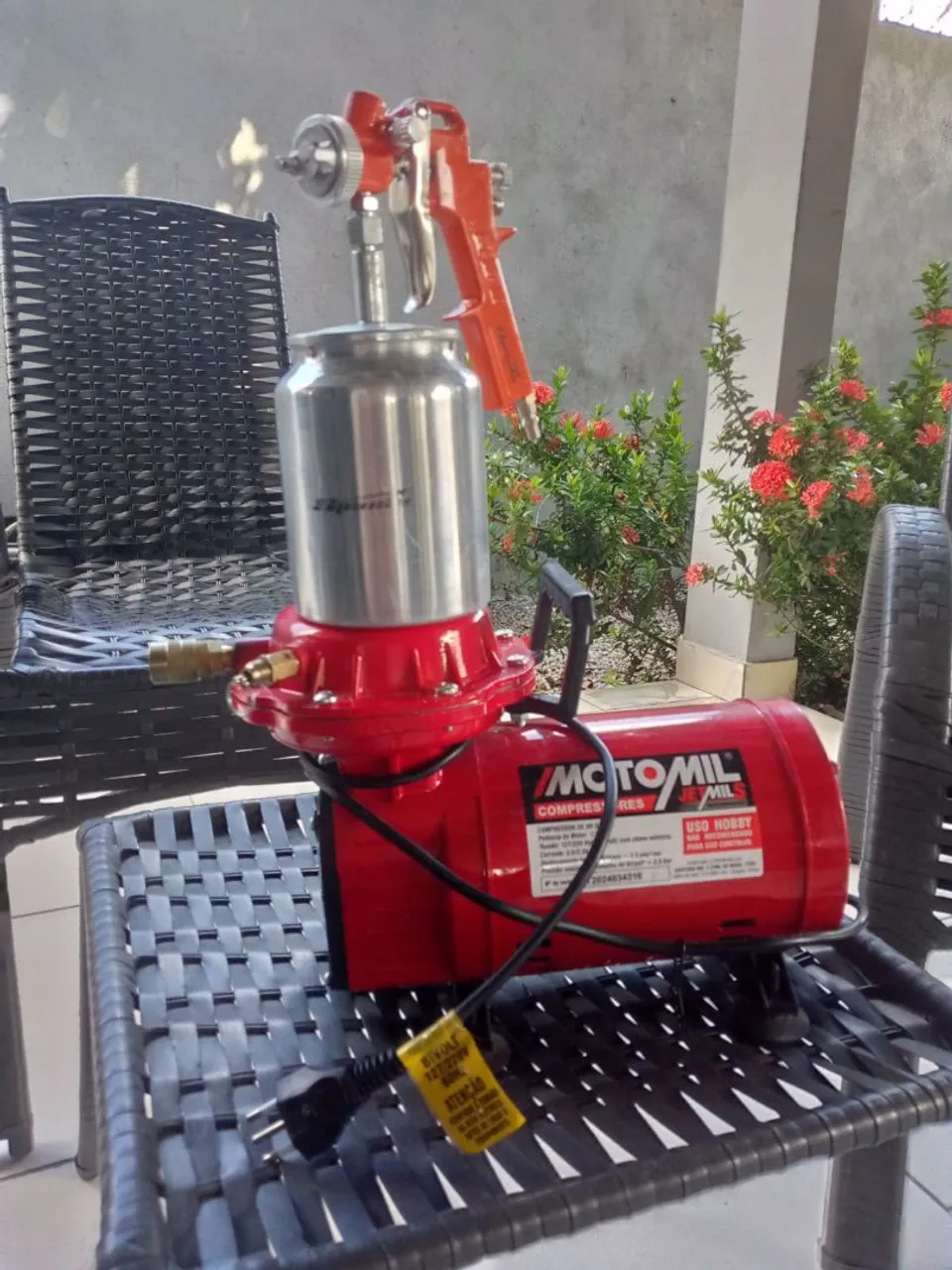 Compressor de ar e pistola