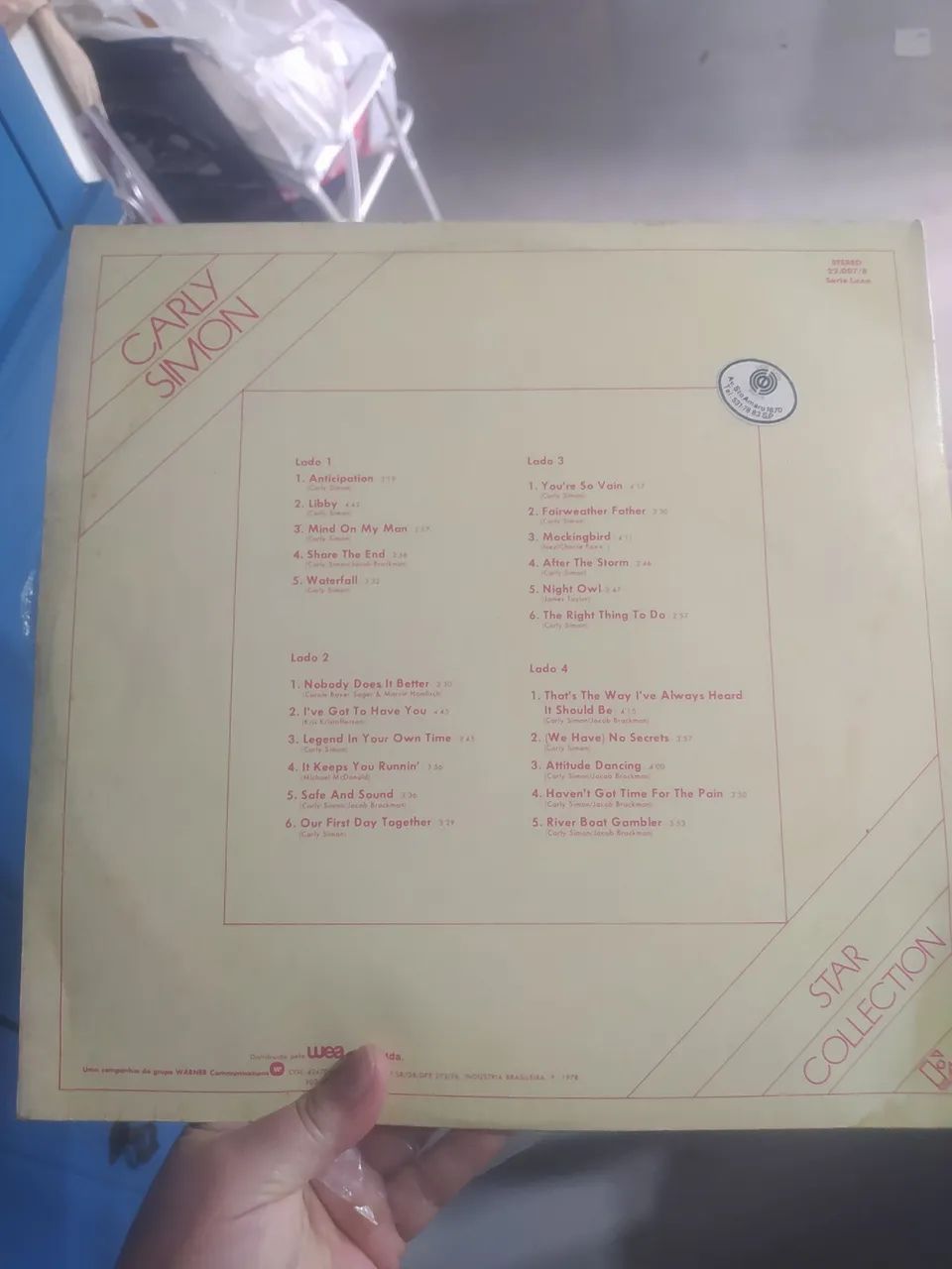 Disco de vinil duplo Carly Simon star collection  - Foto 2