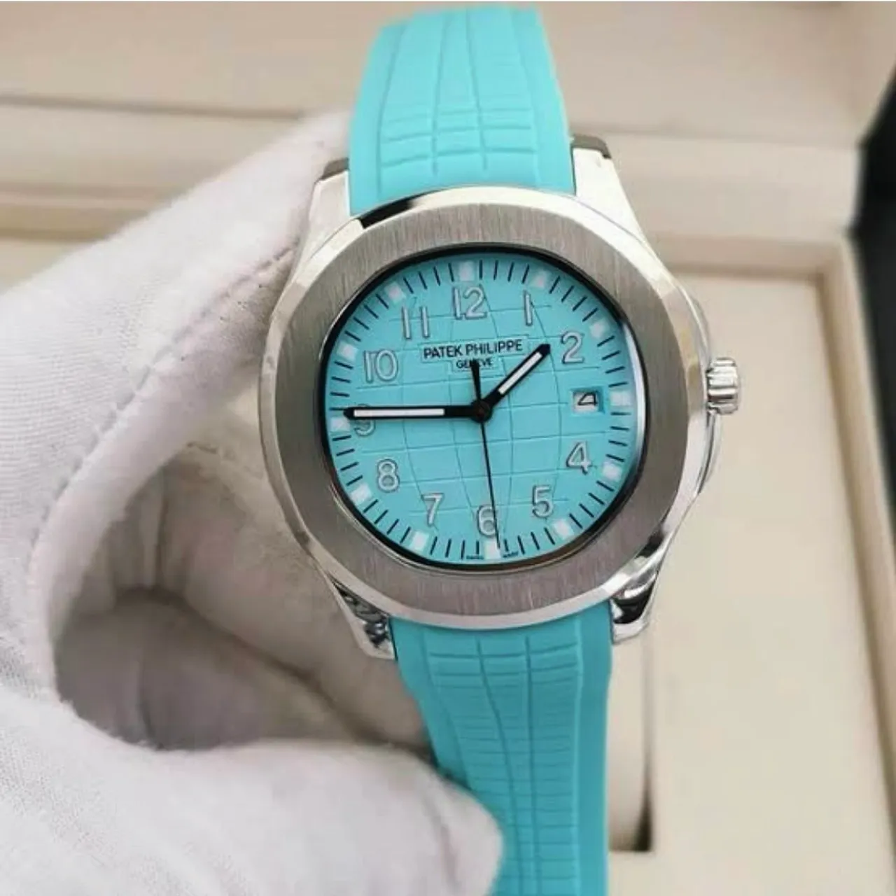Relógio Patek philippe automático Azul Tiffany