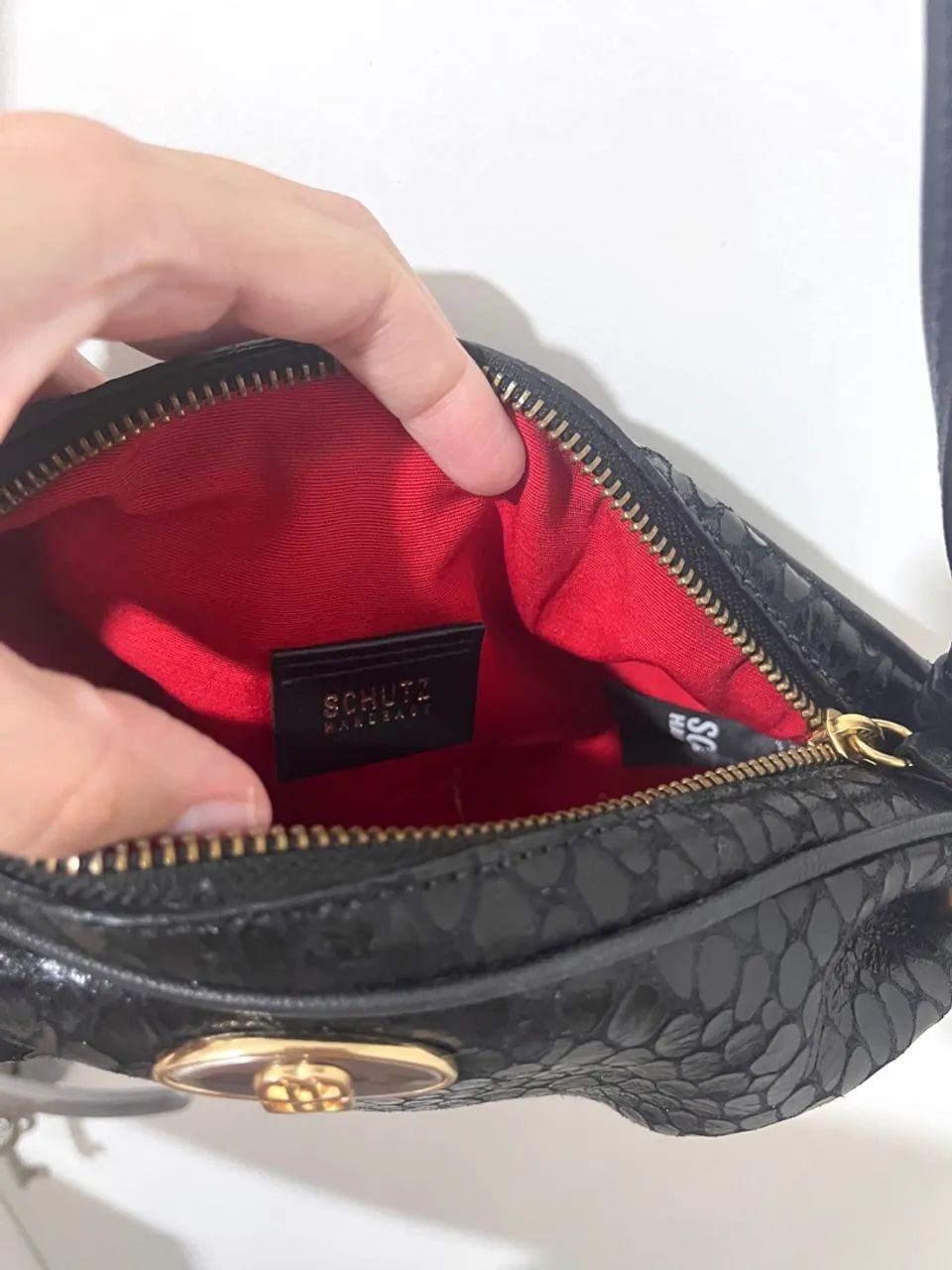 Bolsa de Couro Snake Schutz - Foto 3
