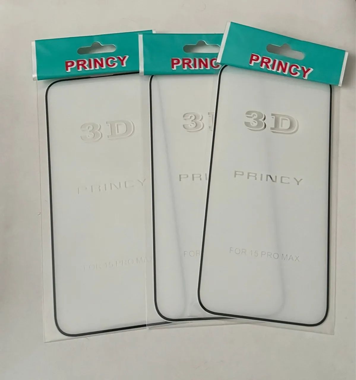 Película de Vidro Temperado 3D para iPhone 15 Pro Max