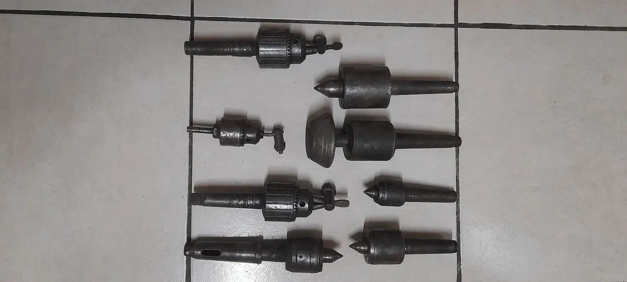 Placa de 8 polegadas + mandris + contra ponto - Foto 5