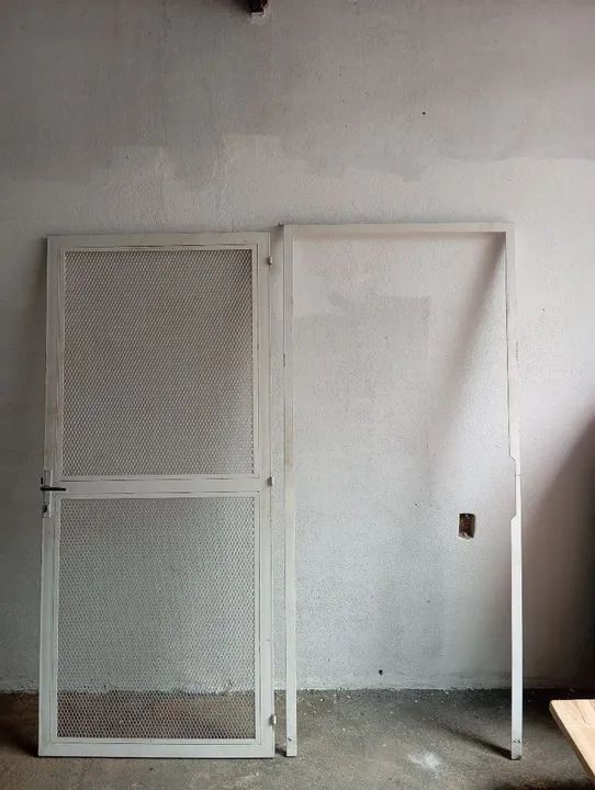 Porta de aço branca - 2 folhas - Foto 2