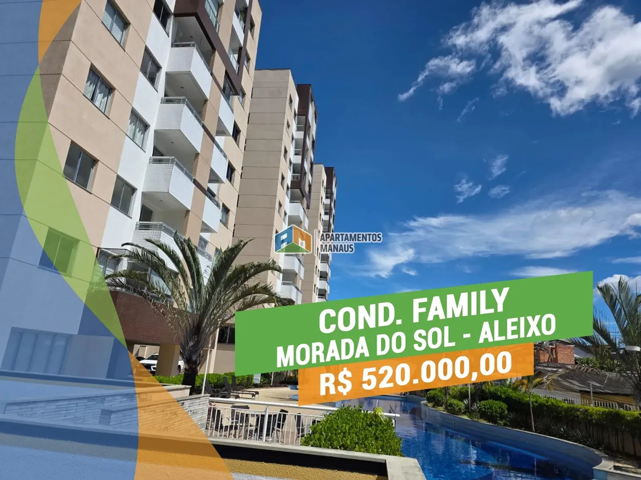 Cond. Family 3Qts/1St - modulados e climatização - Morada do Sol Aleixo