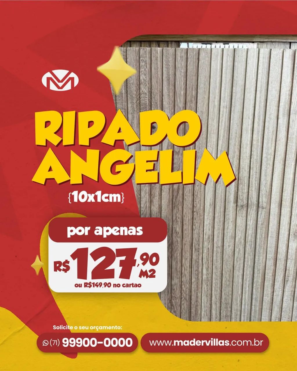 Ripado de madeira Pinus R$99,90 cada metro quadrado  - Foto 2