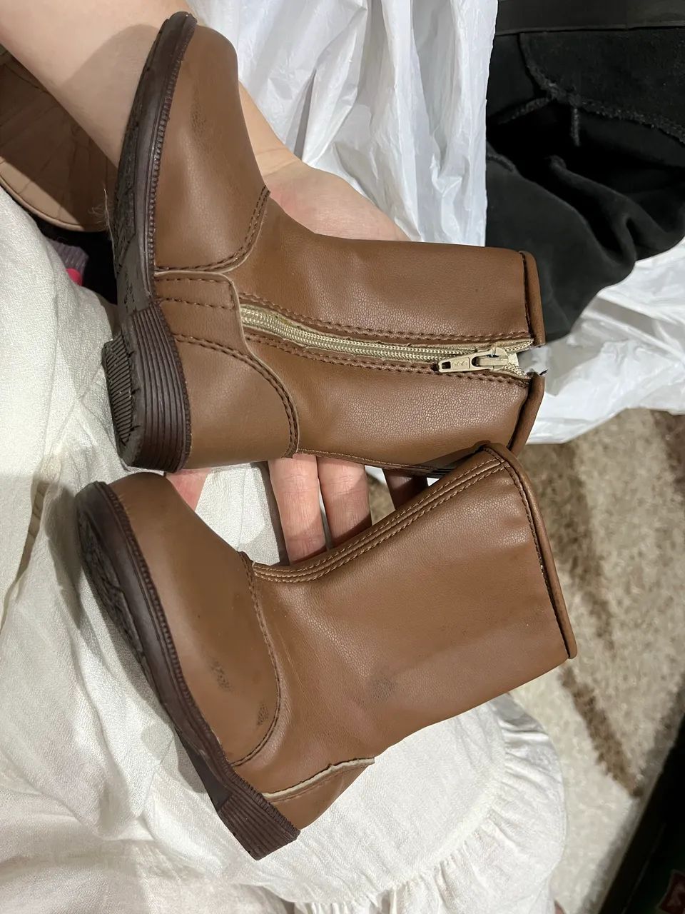 Bota bebê tricae marrom - Foto 4