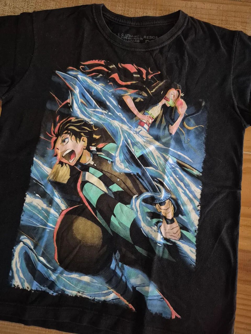 camiseta demon slayer preta 16 - Foto 2