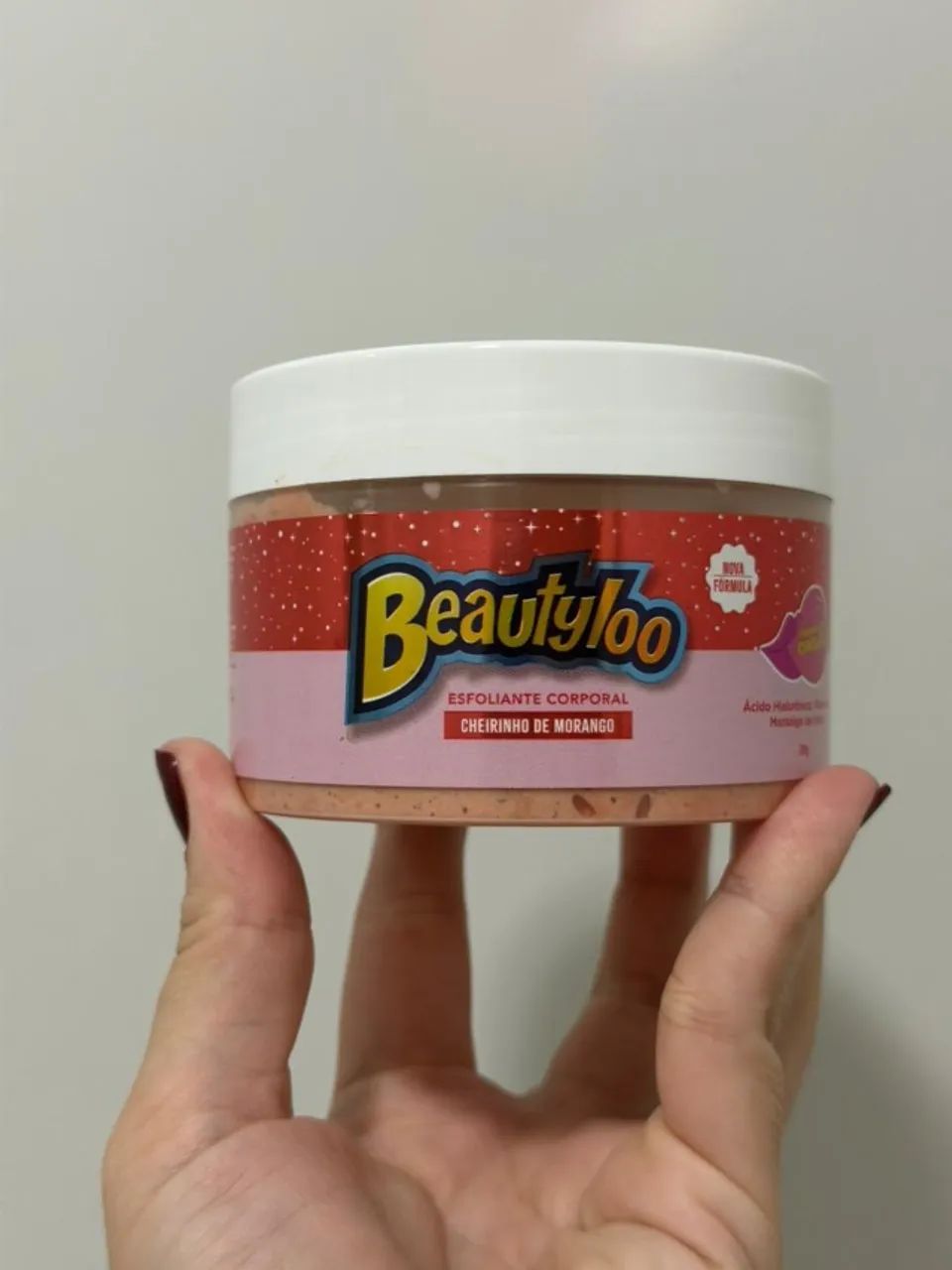 creme esfoliante corporal - chiclete morango