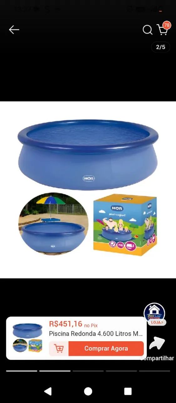 Vendo piscina da marca mor 