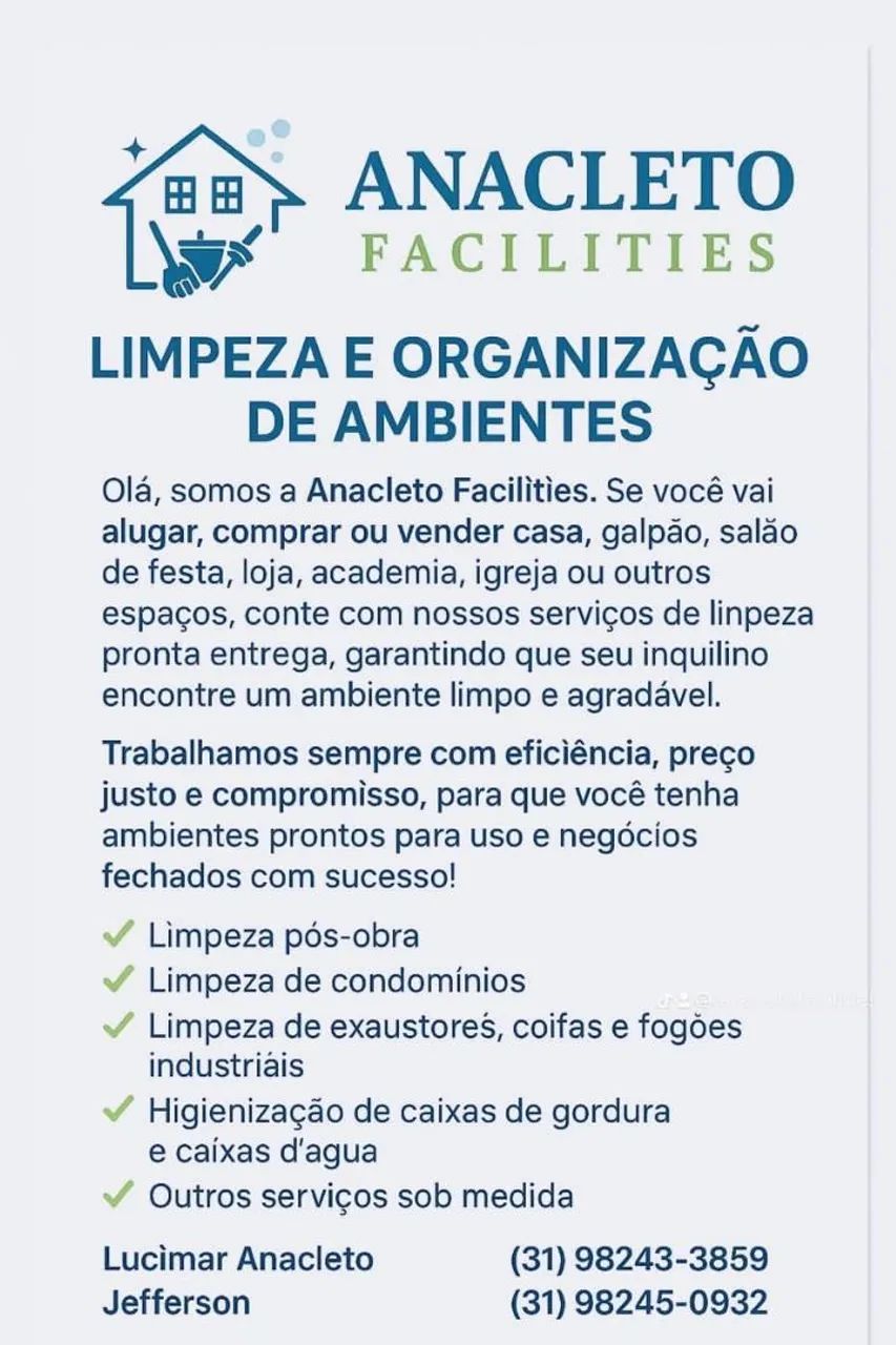 limpeza e organização de ambientes 